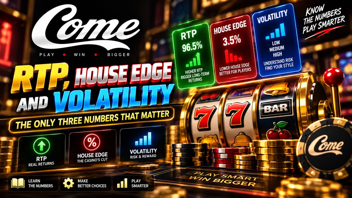 RTP, house edge and volatility explained — the three numbers behind every Come Game title