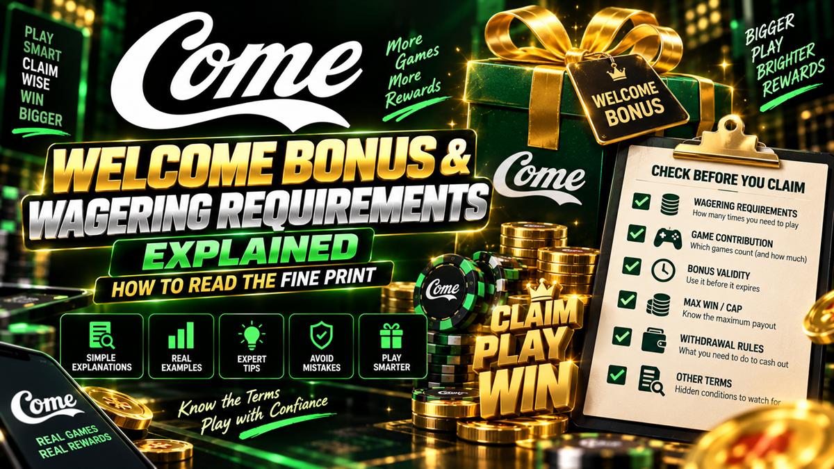 Come Game welcome bonus and wagering requirements explained — how to read bonus terms before you claim
