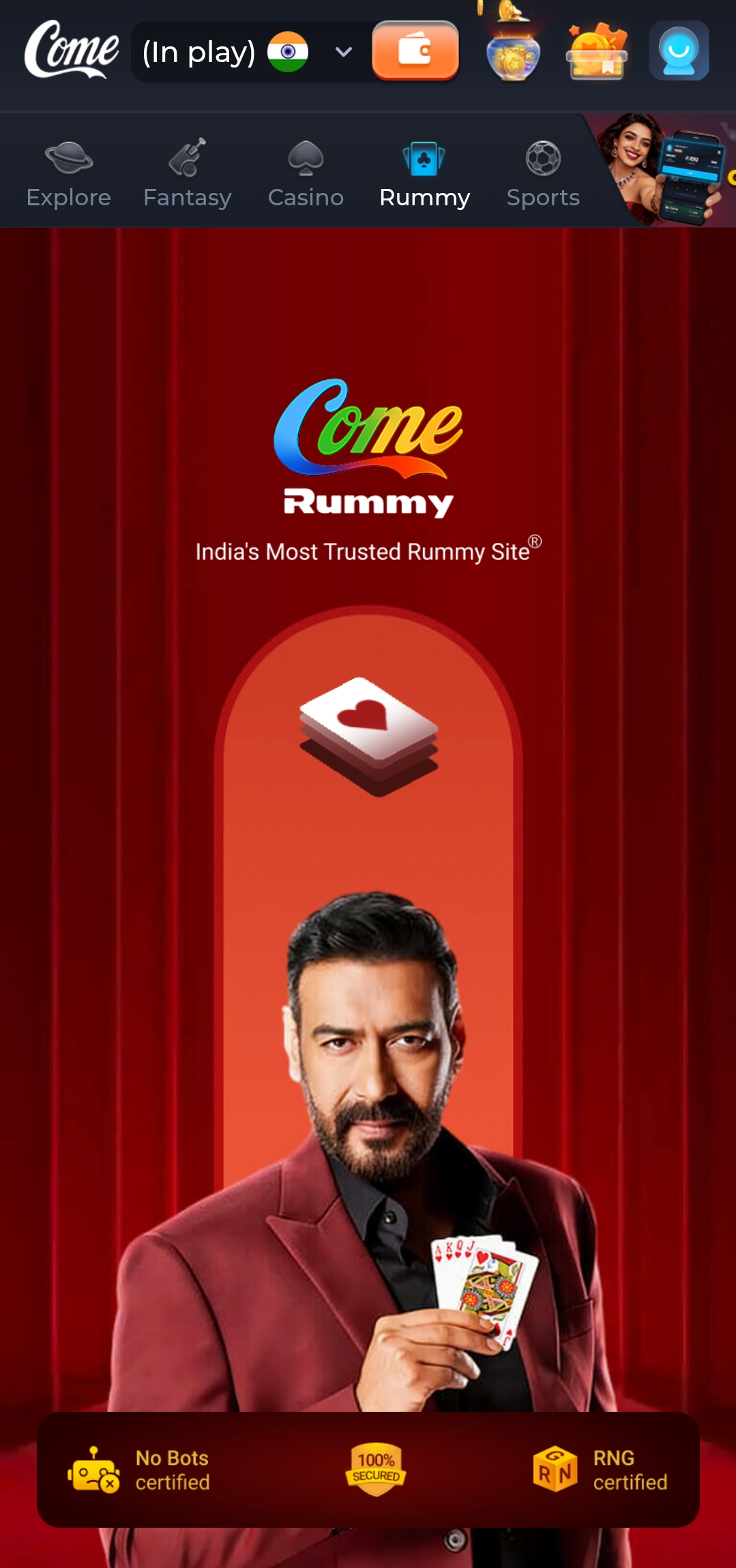 Come Game app — play and win real money in India